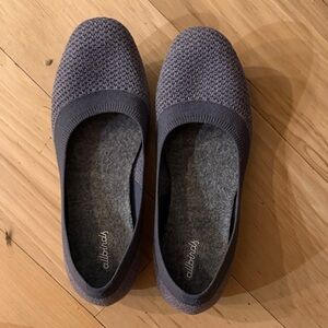 allbirds Women's Knit Ballet Flats in Charcoal Gray. Size 7.5 tree breezers
